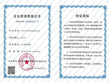 企业资信等级证书